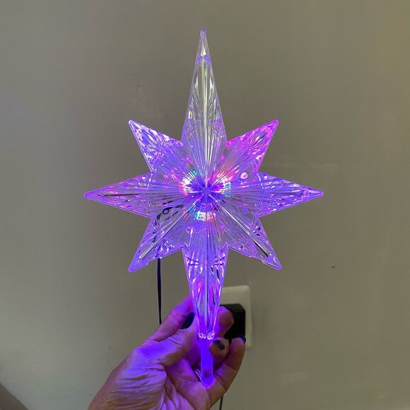 LED Bethlehem Star Tree Topper Ornament Color Changing Christmas Lights Accent - Picture 3 of 16